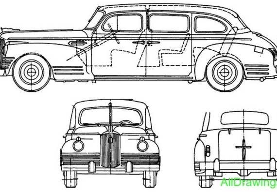 ЗИС 110- чертежи (рисунки) автомобиля